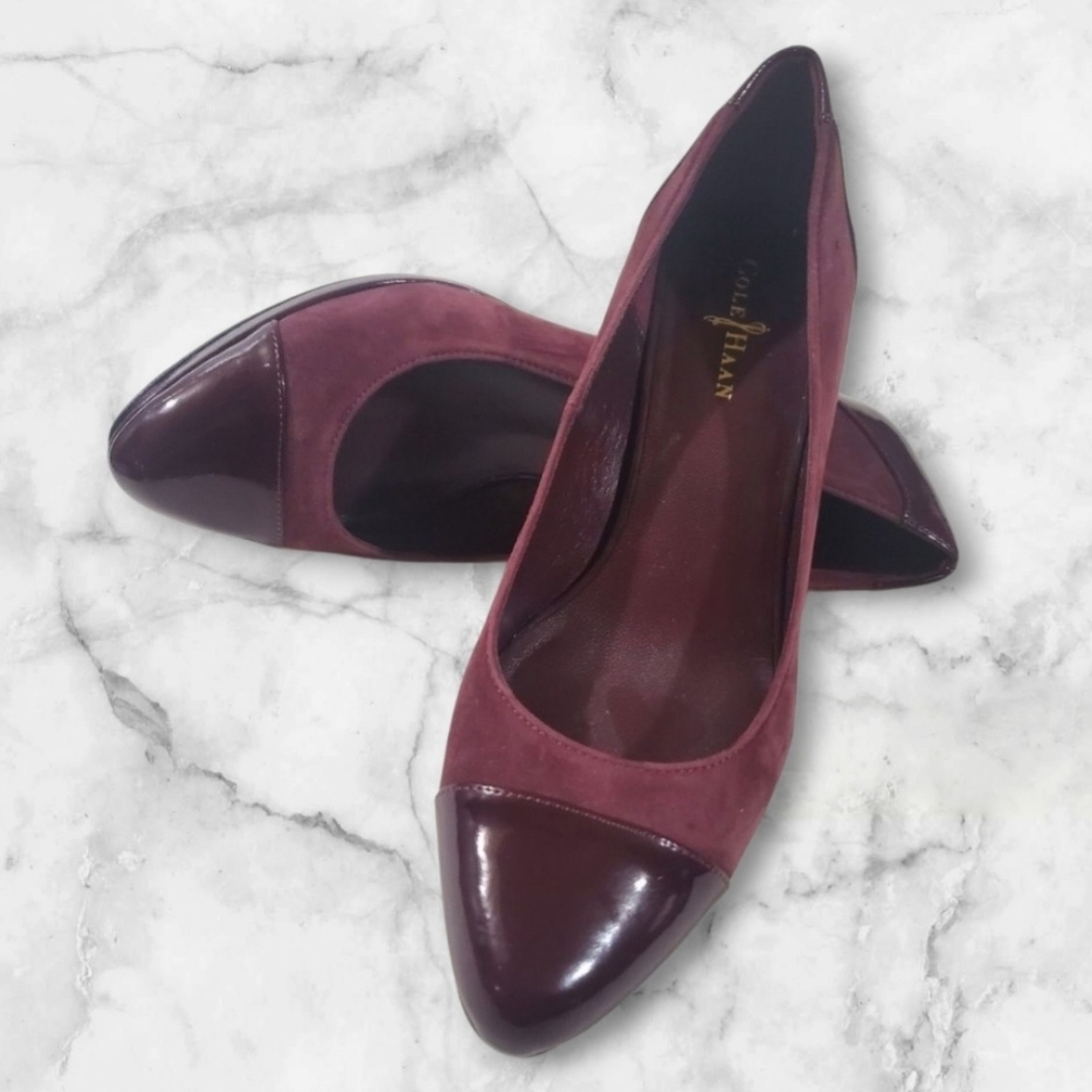 Cole Haan Patent Leather & Suede Pumps - Picture 6 of 7